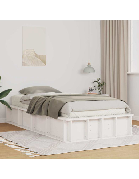 Struttura del letto Bianco 75 x 190 cm Pino massello