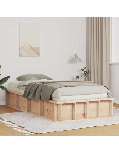 Struttura del letto Marrone cerato 75 x 190 cm Pino massello