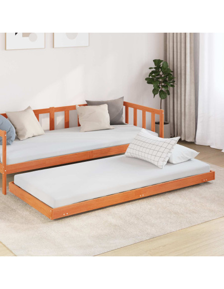 Struttura del letto Marrone cerato 70 x 190 cm Pino massello