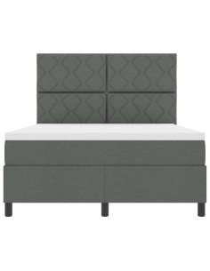 Letto a molle con materasso Grigio scuro 160 x 200 cm Tessuto