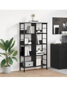 Libreria Rovere Nero 82 x 32 x 144,5 cm Legno multistrato