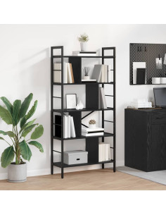 Libreria Rovere Nero 75 x 30 x 156 cm Legno multistrato