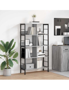 Libreria Grigio Sonoma 82 x 32 x 144,5 cm Legno multistrato