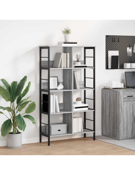 Libreria Grigio Sonoma 82 x 32 x 144,5 cm Legno multistrato