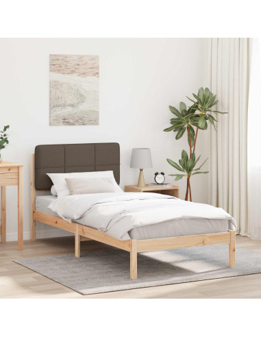 Letto con Testiera Rivestita Talpa 80 x 200 cm Pino massello