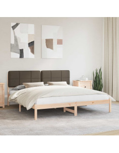 Letto con Testiera Rivestita Talpa 180 x 200 cm Pino massello