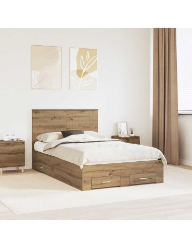 Struttura del letto Rovere artigianale 120 x 190 cm