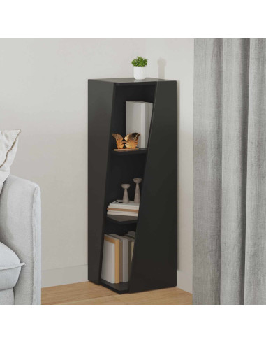 Mensola laterale Nero 33 x 32 x 100,5 cm Legno multistrato