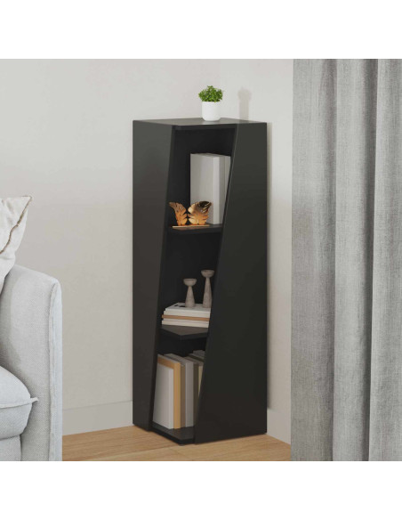 Mensola laterale Nero 33 x 32 x 100,5 cm Legno multistrato