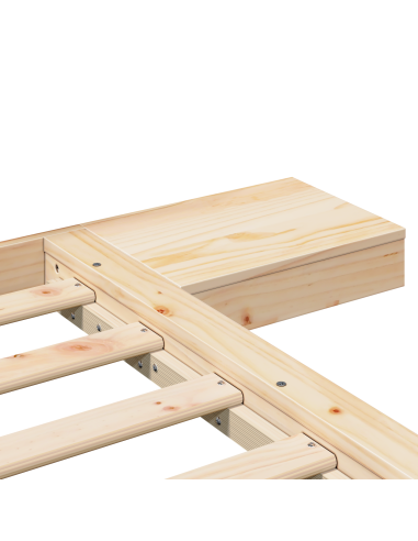 Struttura del letto Marrone 120 x 190 cm legno