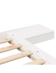 Struttura del letto Bianco 120 x 190 cm legno