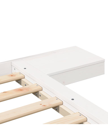 Struttura del letto Bianco 120 x 190 cm legno