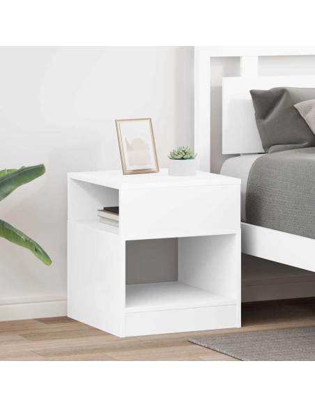 Tavolino 2 pcs Bianco 40,5 x 40 x 45 cm Legno multistrato