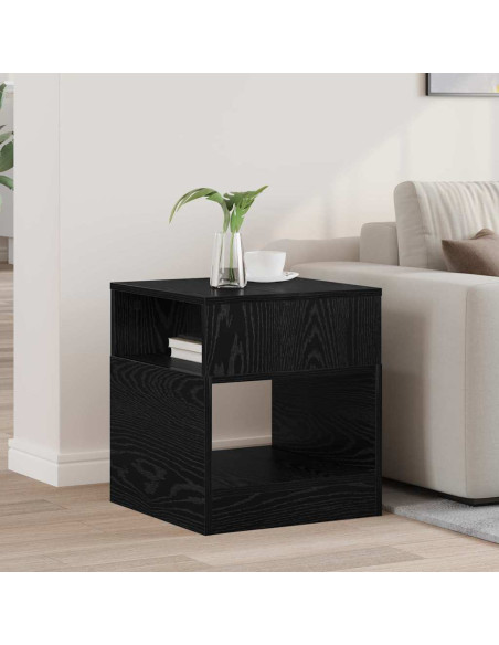Tavolino Rovere Nero 40,5 x 40 x 45 cm Legno multistrato