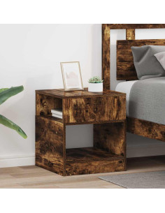 Tavolino 2 pcs Rovere fumé 40,5 x 40 x 45 cm Legno multistrato