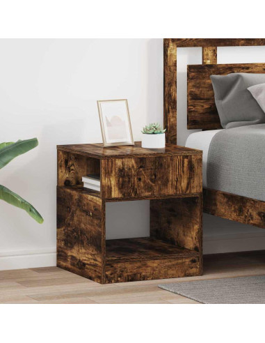 Tavolino 2 pcs Rovere fumé 40,5 x 40 x 45 cm Legno multistrato