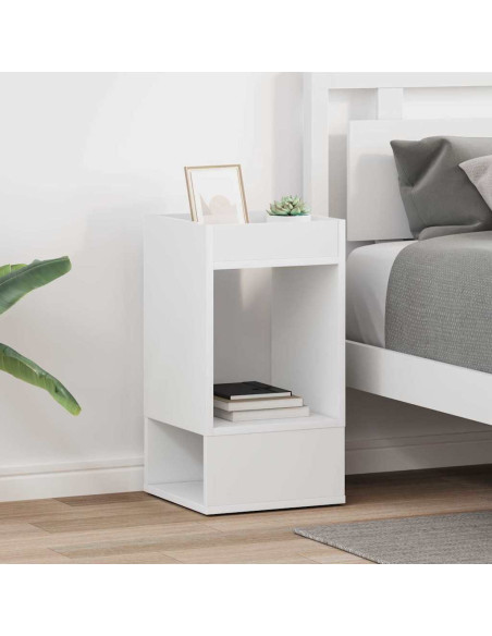 Tavolino 2 pcs Bianco 30 x 30 x 56 cm Legno multistrato