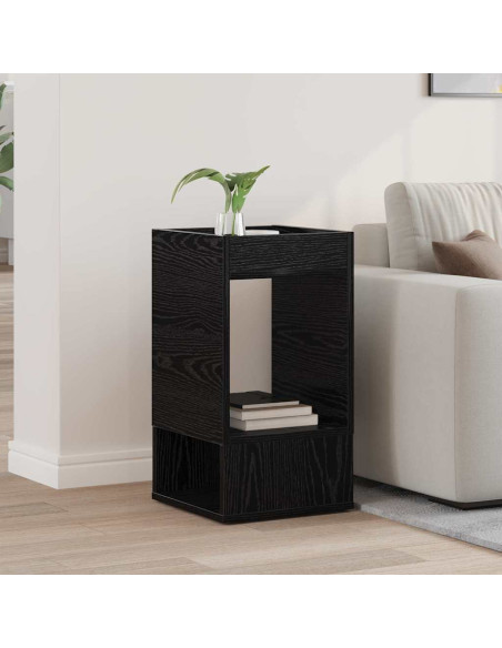 Tavolino Rovere Nero 30 x 30 x 56 cm Legno multistrato