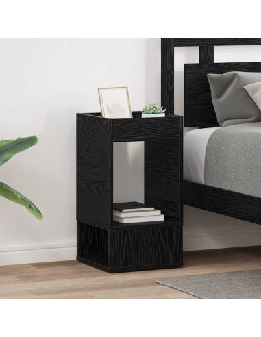 Tavolino 2 pcs Rovere Nero 30 x 30 x 56 cm Legno multistrato