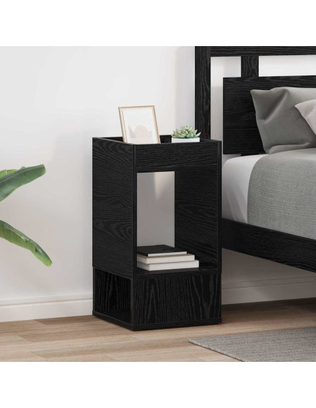 Tavolino 2 pcs Rovere Nero 30 x 30 x 56 cm Legno multistrato