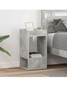 Tavolino 2 pcs Grigio cemento 30 x 30 x 56 cm Legno multistrato