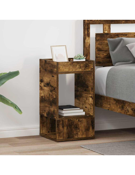 Tavolino 2 pcs Rovere fumé 30 x 30 x 56 cm Legno multistrato