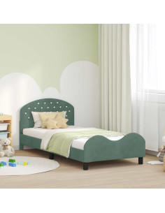 Struttura letto bambini con testata Verde Mare 80 x 200 cm
