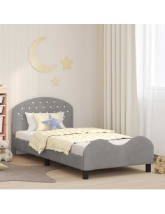 Struttura letto bambini con testata Grigio chiaro 80 x 200 cm