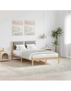 Struttura del letto Grigio chiaro 120 x 200 cm Pino massello