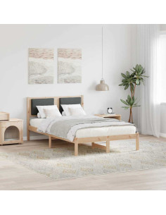 Struttura del letto Grigio scuro 120 x 200 cm Pino massello