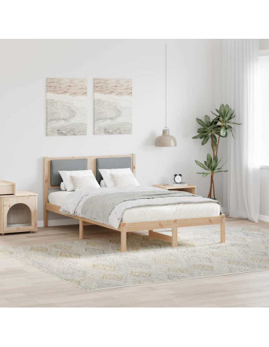 Struttura del letto Grigio chiaro 120 x 190 cm Pino massello