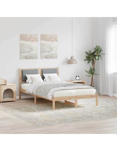 Struttura del letto Grigio chiaro 120 x 190 cm Pino massello