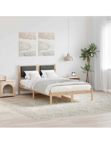 Struttura del letto Grigio scuro 120 x 190 cm Pino massello