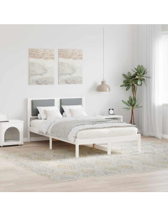 Struttura del letto Grigio chiaro 120 x 190 cm Pino massello