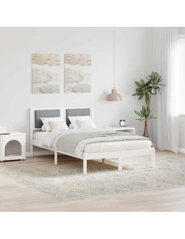 Struttura del letto Grigio chiaro 120 x 190 cm Pino massello