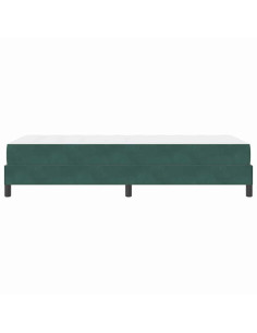 Letto a molle con materasso Verde Scuro 90 x 200 cm Tessuto
