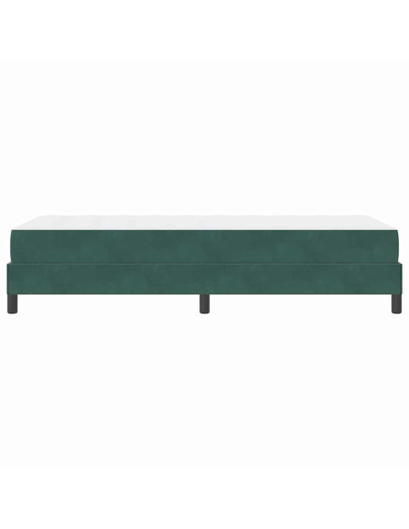 Letto a molle con materasso Verde Scuro 100 x 200 cm Tessuto