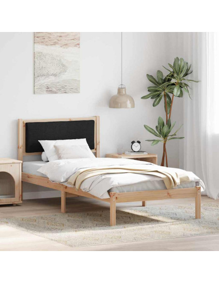 Struttura del letto Nero 100 x 200 cm Pino massello