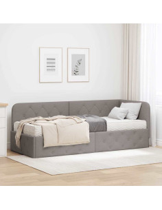 Cornice del letto ad angolo Talpa 80 x 200 cm Tessuto