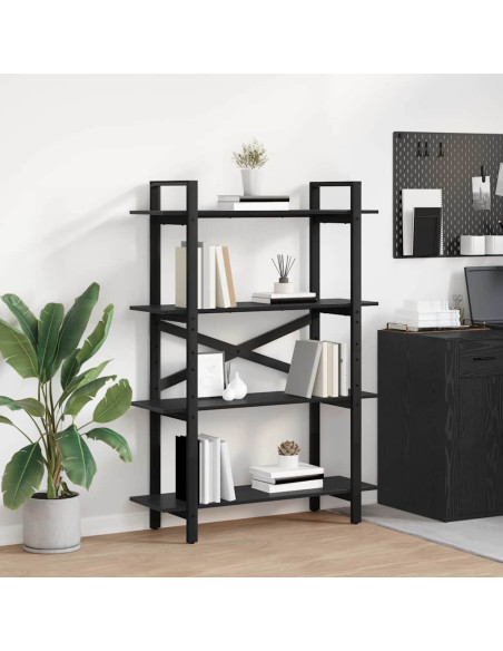 Libreria Rovere Nero 100 x 33,5 x 140 cm Legno multistrato