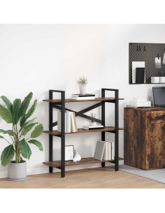 Libreria Rovere fumé 100 x 33,5 x 102 cm Legno multistrato