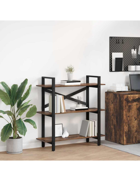 Libreria Rovere fumé 100 x 33,5 x 102 cm Legno multistrato