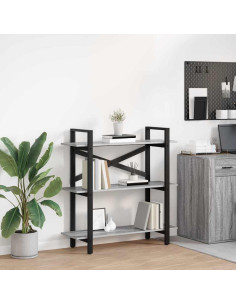 Libreria Grigio Sonoma 100 x 33,5 x 102 cm Legno multistrato
