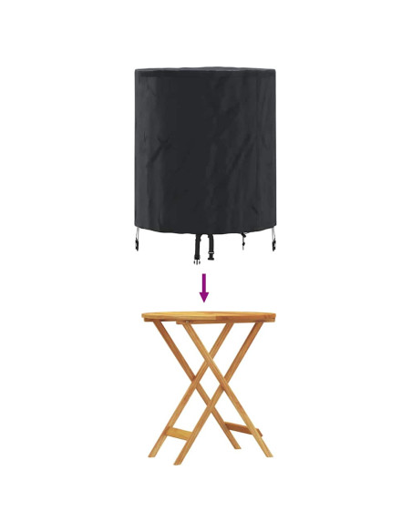 Copertura Tavolo Tinta unita Nero 62 x 62 x 70 cm Tessuto