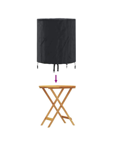 Copertura Tavolo Tinta unita Nero 62 x 62 x 70 cm Tessuto