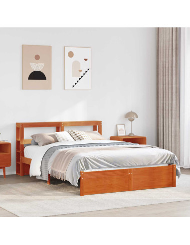 Struttura del letto con testiera Marrone cerato 150 x 200 cm