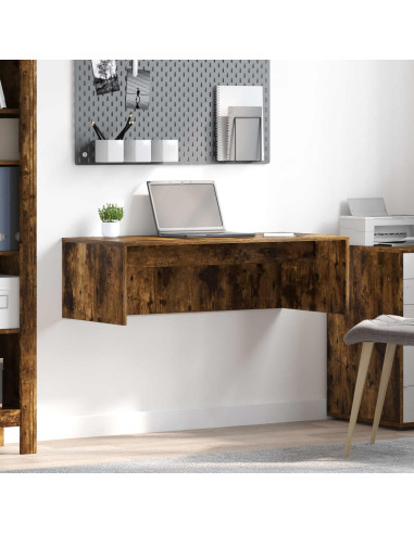 Scrivania a parete Rovere fumé 100 x 45 x 30 cm