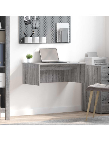 Scrivania a parete Grigio Sonoma 80 x 45 x 30 cm
