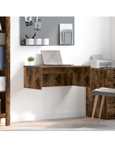 Scrivania a parete Rovere fumé 80 x 45 x 30 cm