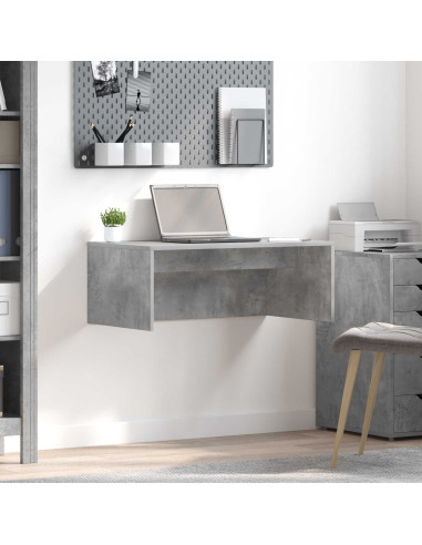 Scrivania a parete Grigio cemento 80 x 45 x 30 cm